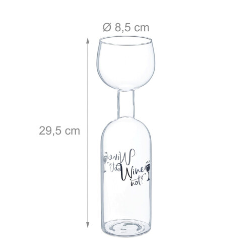 Wine Bottle Glass 750ml - Fun Gift for Wine Lovers 2