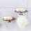 2Pcs Coffee Plastic Soap Dish Holder Wall Mounted Bathroom Storage Box 3