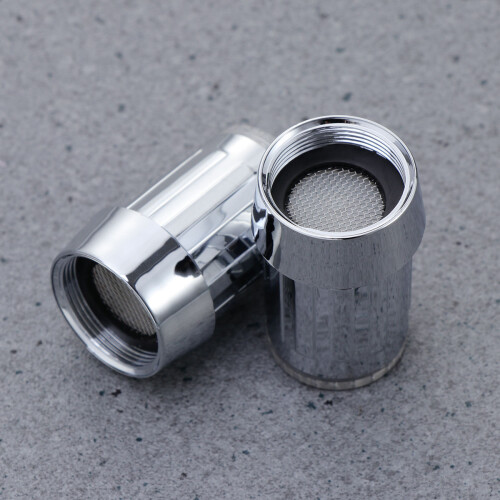 Silver LED Water Faucet Tap ABS Temperature Sensor Rgb Light 2
