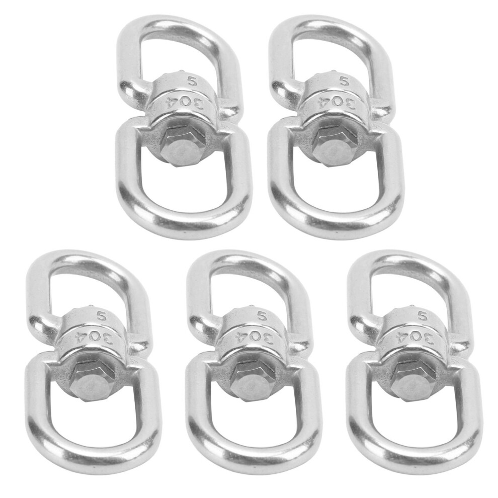 304 Stainless Steel M5 Swivel Hooks 2-Way Eye To Eye Shackles Pack Of 5 5051391133018