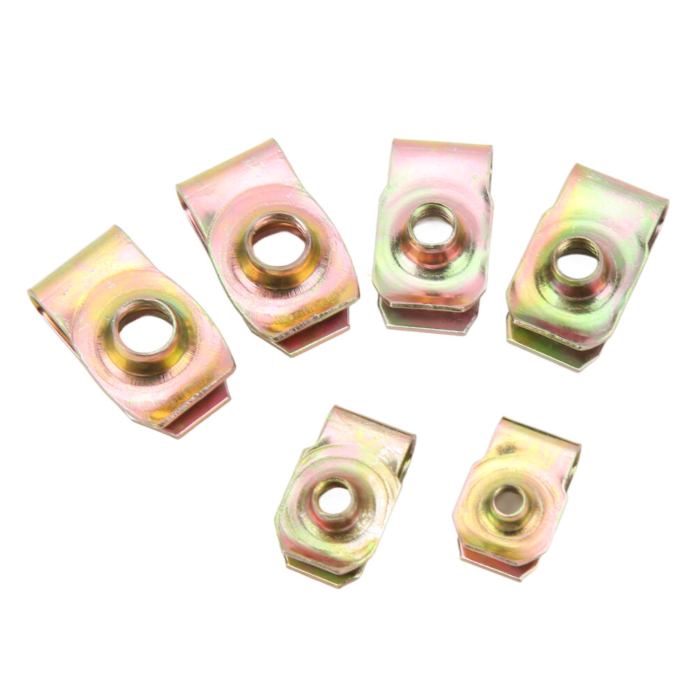 60 Pack U Nut Clips M4 M5 M6 M8 7340572356598