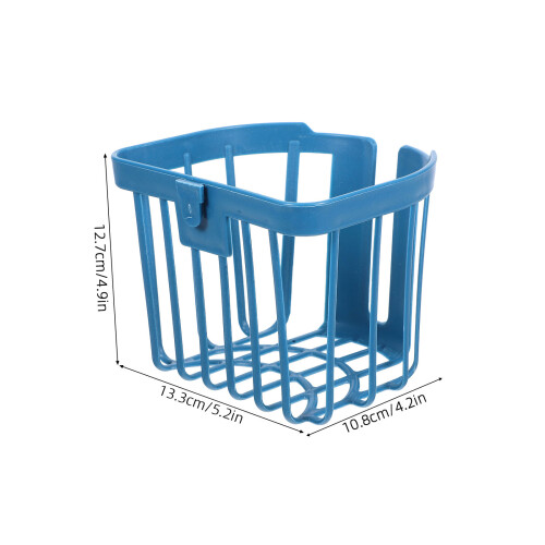 8Pcs Blue Plastic Wall Planter Basket with Hooks for Outdoor Use 2
