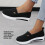 Women Black Mesh Shoes Thick Bottom Round Toe 37 4