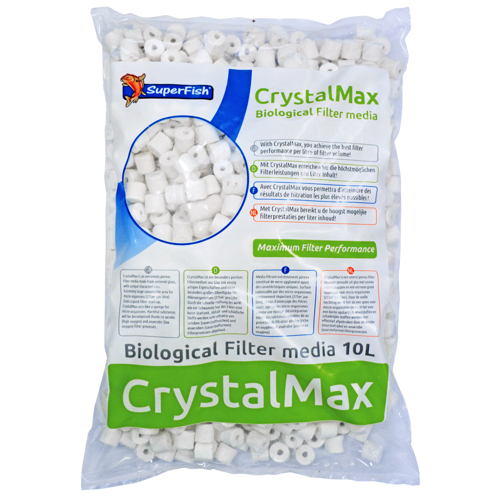 Superfish Crystalmax 10L Pond Biological Filter Media Ceramic Bio Rings Aquarium