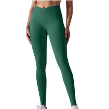 Yoga-legging met hoge taille voor dames, effen kleur, sportieve Nine Cent broek, olijfgroen