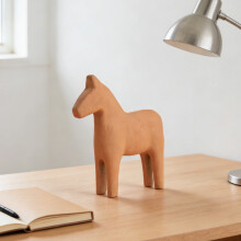 Cavalo de madeira moderno para decoração – Escultura minimalista para sala de estar, rack de TV, mesa de centro – Presente de Dia dos Namorados
