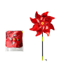 6er-Pack reflektierende Windmühlen zur Vogelabwehr, wetterfeste, mehrfarbige Windräder für Garten, Terrasse, Bauernhof – geeignet für den
