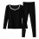 Women's Flannel Pajama Set Black 2X 1