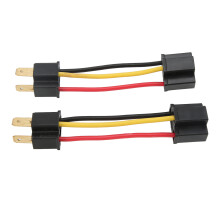 2pcs H4 Headlight Socket Converter for H4656 H5054 H6052 Car Wiring Adapter