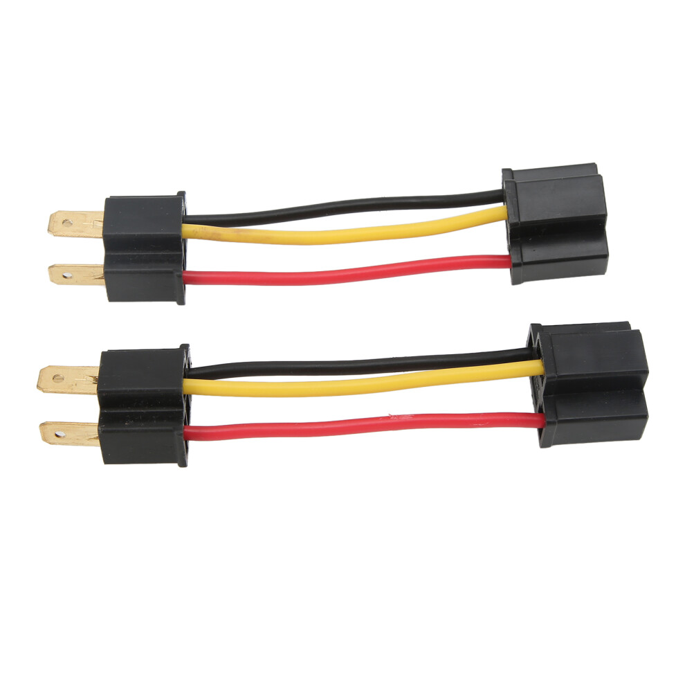 2Pcs H4 Head Socket Converter For H4656 H5054 H6052 Car Wiring Adapter Light 4601391235826