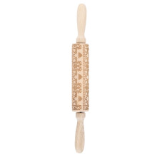 Christmas Theme Baking Supplies for DIY Baking Decoration Kit, Embroidered Christmas Rolling Pin with Light Weight for Deep Engraving Pastry Tools