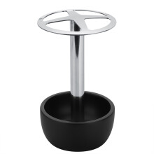 Chic Bathroom Organizer, Sleek Rustproof Storage Solution, Compact Design Toothbrush Stand for Minimalist Bathrooms, Stylish Black Organizer,