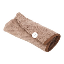 Quick Dry Hair Wrap, Super Absorbent Microfiber Fabric, Button Design Hair Towel Wrap for Women, Men, Kids, Microfiber Hair Drying Turban for Home,