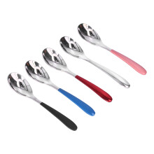 Conjunto de talheres próprios para lava-louças, colheres de sopa com design ergonômico, aparência elegante com peso equilibrado, aço inoxidável