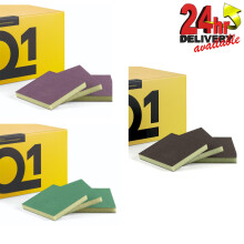 Q1 Double Sided Sanding Sponges x3 Brown Fine Green Superfine Violet Microfine