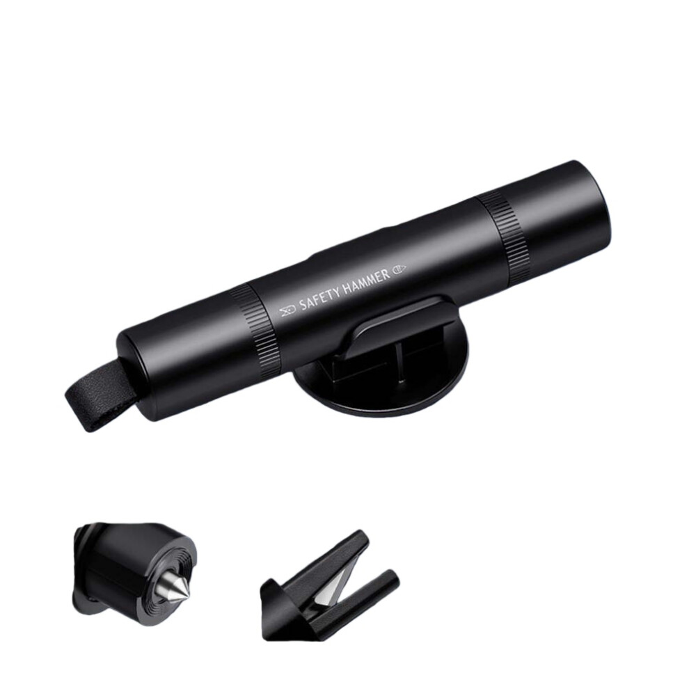 Car Window Breaker With Seatbelt Cutter - Emergency Escape Tool Black 7314281189525