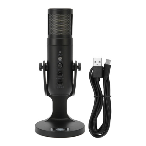 Μικρόφωνο υπολογιστή συμπυκνωτή USB τύπου C Plug Play Μικρόφωνο ελέγχου κέρδους