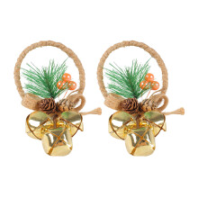 Christmas Bell Decoration, Handcrafted Bell Cluster, Vintage Style Bells, Clear & Pleasing Sound, Festive Doorknob Hanger, For Christmas Tree,
