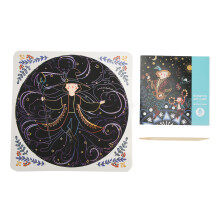 Home Decoration Scratch Art Therapy DIY Rainbow Night View Mermaid Scratch Paper Set Kids Safe Non Toxic Creative Arts Crafts Kit Travel Size