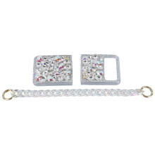 Portachiavi da donna scintillante, cordino per cellulare con glitter, cinturino da polso per cellulare, catena a tracolla per telefono, porta