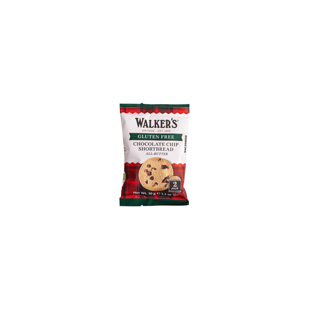 Walkers Walker's Shortbread Gluten Free Rounds ? Chocolate Chip, Traditional Pure Butter Scottish Biscuits, 30?G (Pack Of 60) [Packaging May Vary]