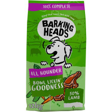Barking Heads Complete Dry Dog Food 12kg - Adult All Hounder Bowl Lickin' Goodness Lamb - Natural Everyday Immunity & Vitality - Vet Approved