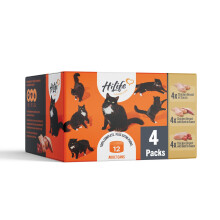 HiLife Adult Wet Cat Food Tins, Mixed Chicken Recipes in Sauce, Complete Tinned Cat Food, 100% Natural & Grain Free, Chicken Breast / with Beef / with