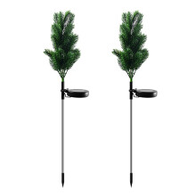 Décorations de Noël étanches à allumage/extinction automatique, sapins de Noël décoratifs d'extérieur avec décorations artificielles