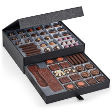 Hotel Chocolat Dark Cabinet - 59 Of Our Finest Dark Chocolates, 540g - Chocolate Box - Suitable For Vegetarians - Gifts For Birthday, Thank You,