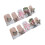 (XS) 10 Ongles Press-on, Nu & Blanc, Durables 3