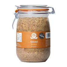 Nutural World - Crunchy Almond Nut Butter (1kg) - Glass - Great Taste Award Winner - 100% Pure - single ingredient *** New Packaging ***