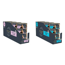 Encore 100% Natural Cat Food Tin 1x(16x70g) Tuna and Shrimp,Pack of 16 and Encore 100% Natural Cat Food Tin 1x(16x70g) Ocean Fish, Pack of 16