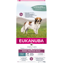 Eukanuba Daily Care Mono-Protein Dog Food - Dry Food with Duck Only as Animal Protein, Low Allergy Formula, 12 kg