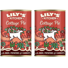 Lily's Kitchen Natural Adult Dog Food Wet Tins - Cottage Pie - Complete Meal Recipes (6 Tins x 400g) (Pack of 2)