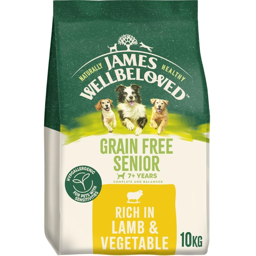 James Wellbeloved Dog Senior Hypoallergenic Dry Food Grain Free Lamb 10 Kg