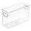 BPA-Free Recycled Plastic Organizer Bin, Space-Maximizing Design with Versatile Storage Options, Stackable Storage Bin Clear Plastic Construction for 7