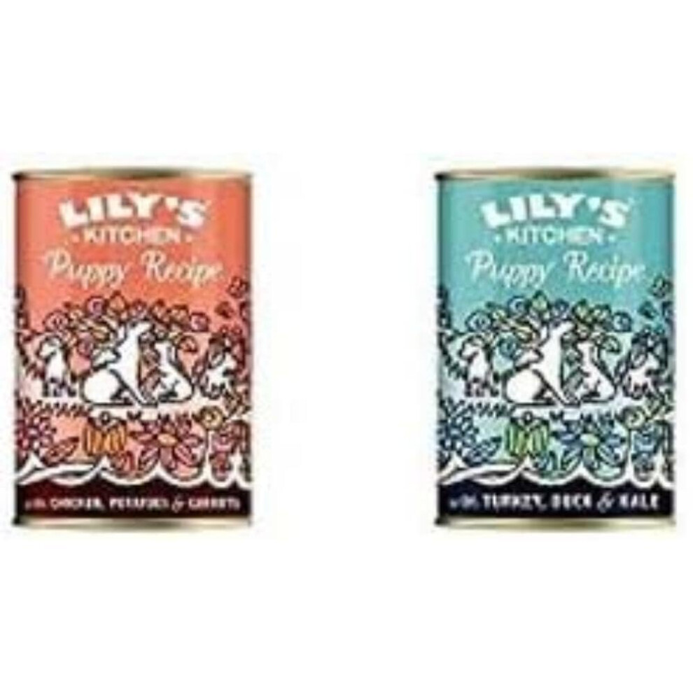 Lily's Kitchen Puppy Recipe With Chicken Wet Dog Food With Puppy Recipe With Turkey Wet Dog Food
