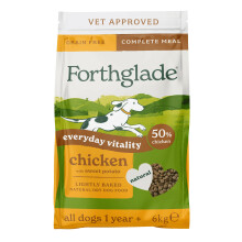 Forthglade Dry Dog Food, Lightly Baked, (6kg), Hypoallergenic and Grain Free Dog Food, Adult 1 Year +, Chicken With Sweet Potato, Complete and