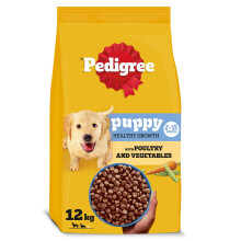 Pedigree Puppy Complete Dog Dry Food for medium size Dogs with Poultry and Rice 12 kg