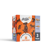 HiLife Puppy Wet Dog Food, Mixed Chicken Recipes, Complete Puppy Wet Food Pouches, 100% Natural ingredients, Tender Chicken with Wholegrain Rice &