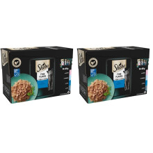 Sheba Fine Flakes in Jelly - Fish Collection - Wet Cat Food Pouches for Adult Cats - 48 x 85 g (Pack of 2)