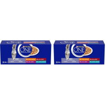 PURINA ONE Mini Fillets Mixed Selection in Gravy Wet Cat Food 40x85g (Pack of 2)
