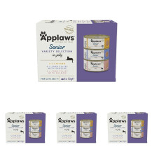 Applaws Natural Senior Wet Cat Food, Tuna and Chicken Selection Multipack in Jelly Pack of 24 x 70g Tin