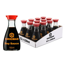 Kikkoman Soy Sauce, 150 ml, (Pack of 12), Naturally Brewed