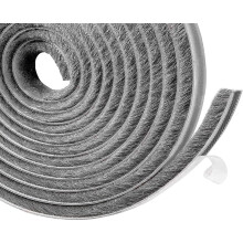 yao96266 10M Draft Excluder, Door Draught Seal, Self-Adhesive Brush Seal Strip Air Stopper For Doors, Window- Grey 9MM X 9MM