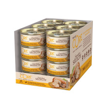 Wellness CORE Signature Selects 24 x 79g, Shredded Chicken & Chicken Liver ? Wet Cat Food, Tasty Shreds in Sauce, Grain-Free, Natural, Hypoallergenic,