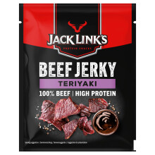 Jack Link?s Beef Jerky Teriyaki - 12-Pack (12 x 40 g) - Dried Meat Protein Snacks - High-Protein Snack for Gym, Fitness, Outdoor - American Food for