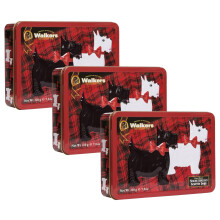 Walkers Shortbread Rocking Scottie Keepsake Tin, 220g (Pack of 3)