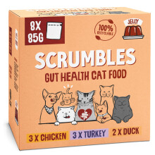 Scrumbles Grain Free Wet Cat Jelly Meat Selection 32x85g