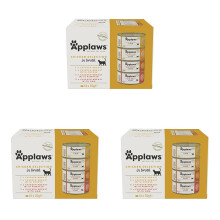 Applaws Natural Wet Cat Food Tin, Chicken Multipack Selection in Broth 70g (Pack of 36 x 70g Tins)